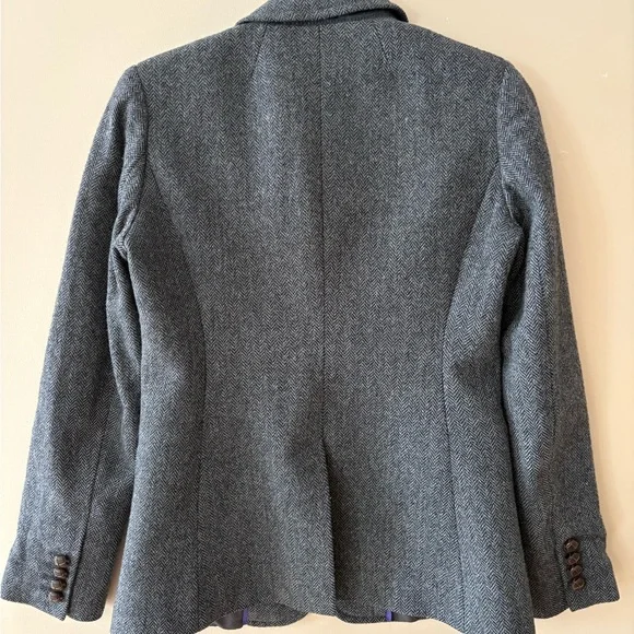 J. Crew Women's Blazer in Charcoal Herringbone - Picture 3 of 6